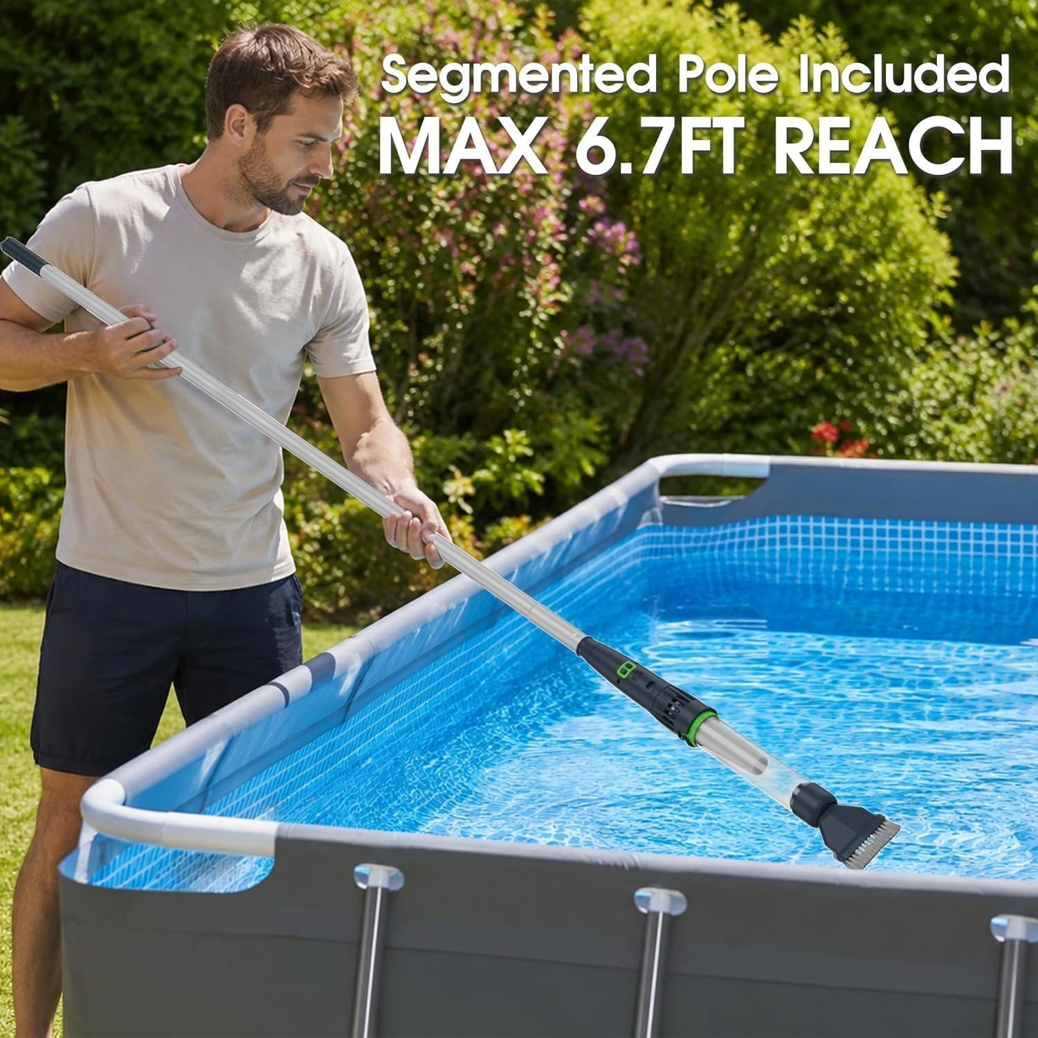 Cordless Pool Vacuum Rechargeable Hot Tub Spa Cleaner Magnetic Drive Dual Mode