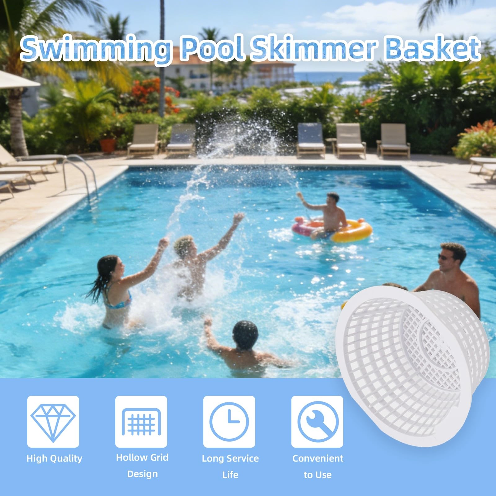 Ground Swimming Pool Skimmer Basket, Compatible with Most Ground Wall Swimmin…