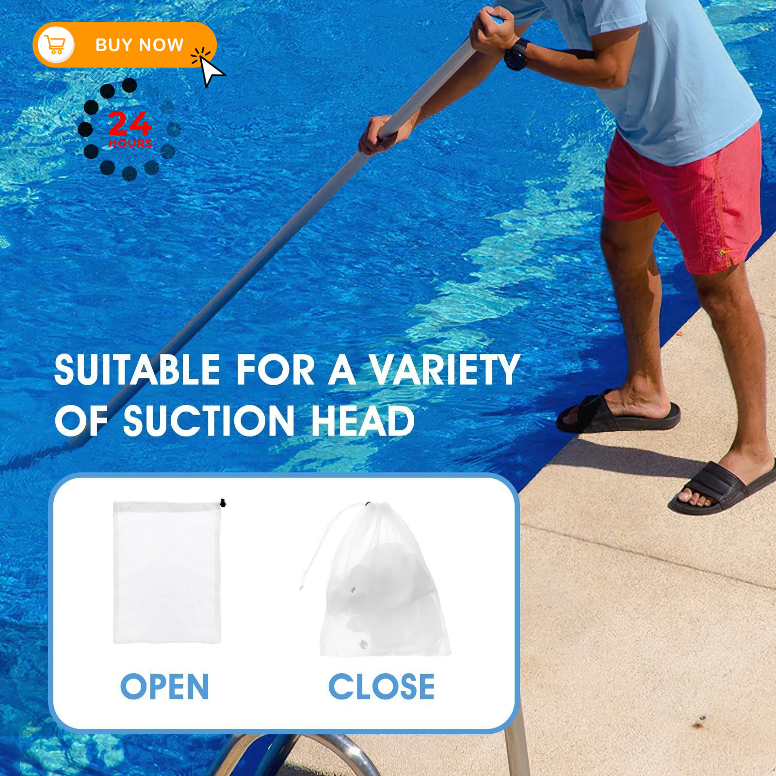 Thinp 6 Pack Pool Cleaner Net, 9 X 12.2 Inch Vacuum Fine Mesh…