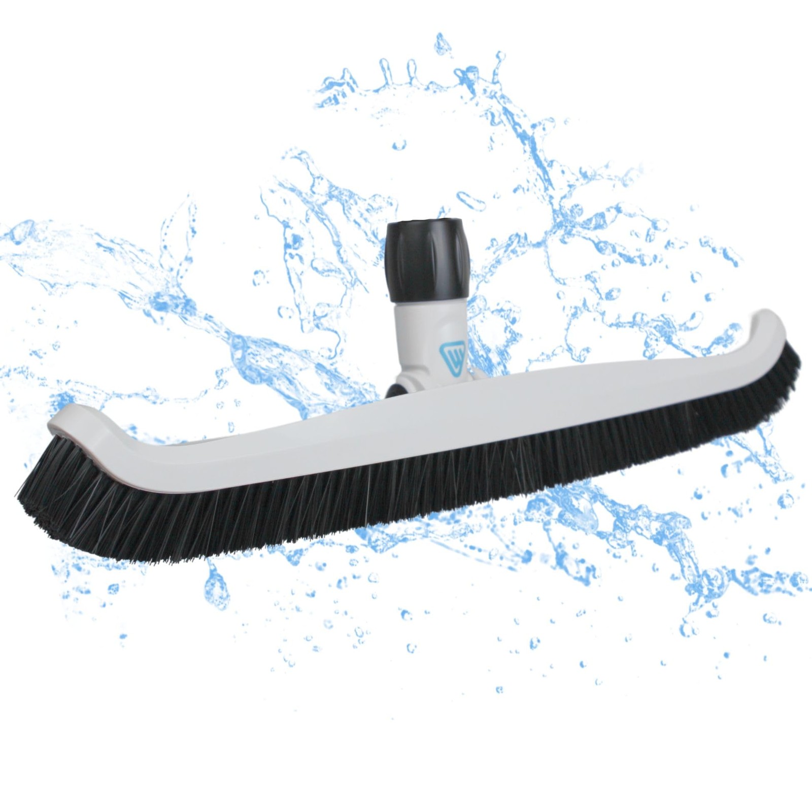 20 inch Pool Brush, Adjustable Multi-Angle Pool Wall Brush with Curved Edges …