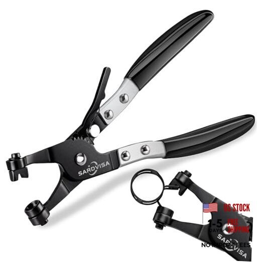 Hose Clamp Pliers, Heavy Duty Hose Clamp Tool with Locking Gear ＆ Black Non