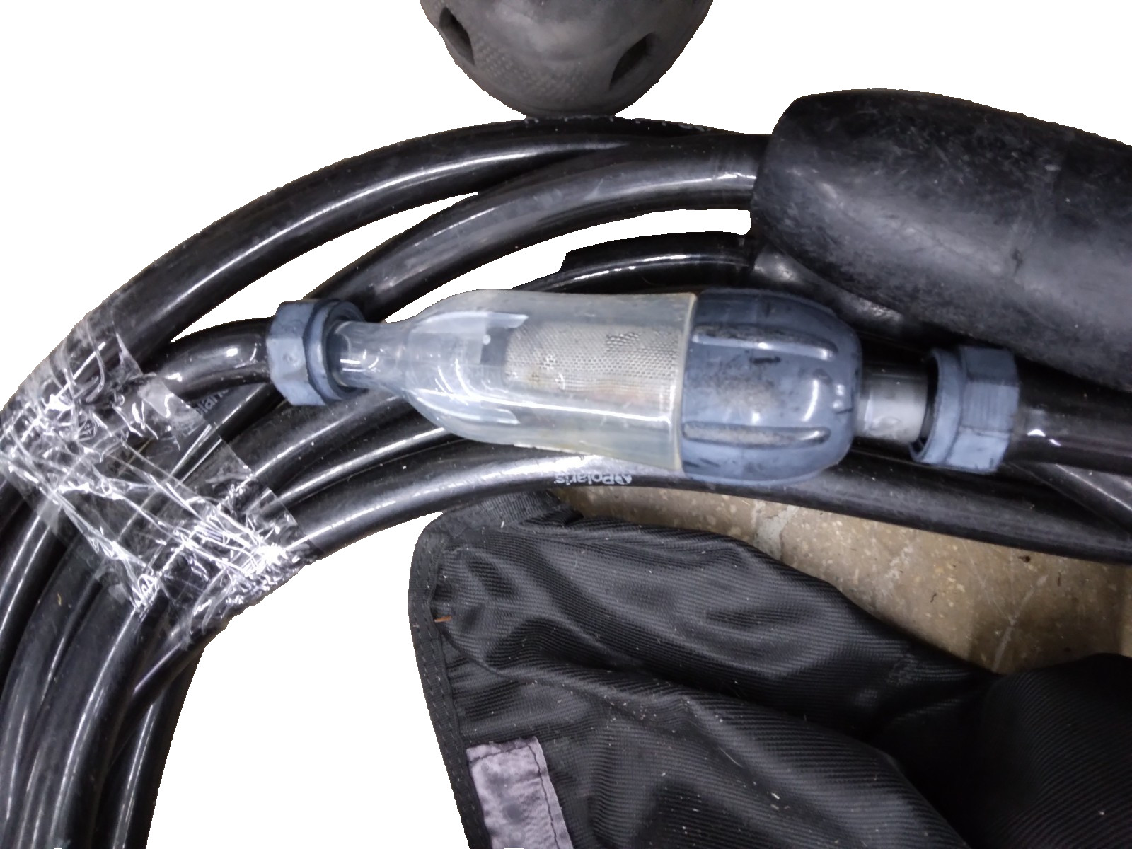 Polaris TR35P Pressure Vacuum Pool Cleaner With Float Heads Extended Feed Hose