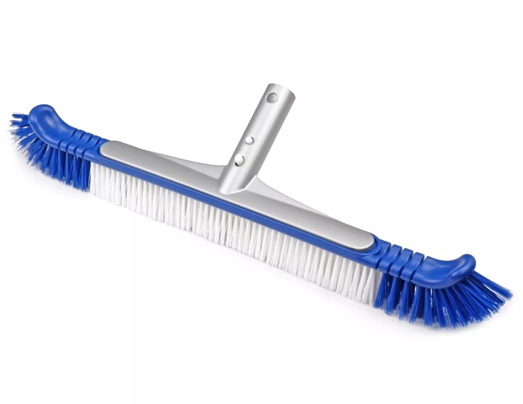 Mainstays Quality 20&Prime; Flexible Pool Brush with Aluminum Back Scrub Bristle Nice!