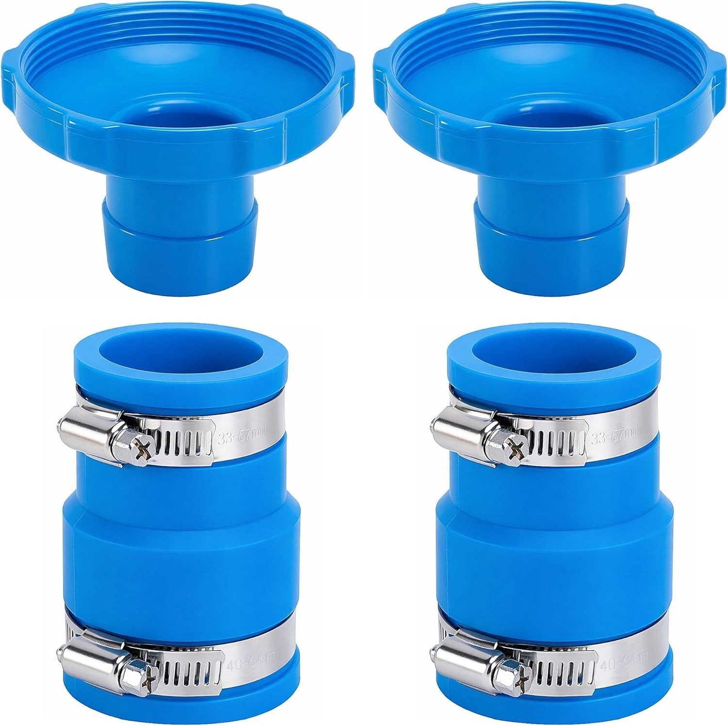2-Pack Pool Hose Adapter & Connector, Versatile for Efficient Maintenance
