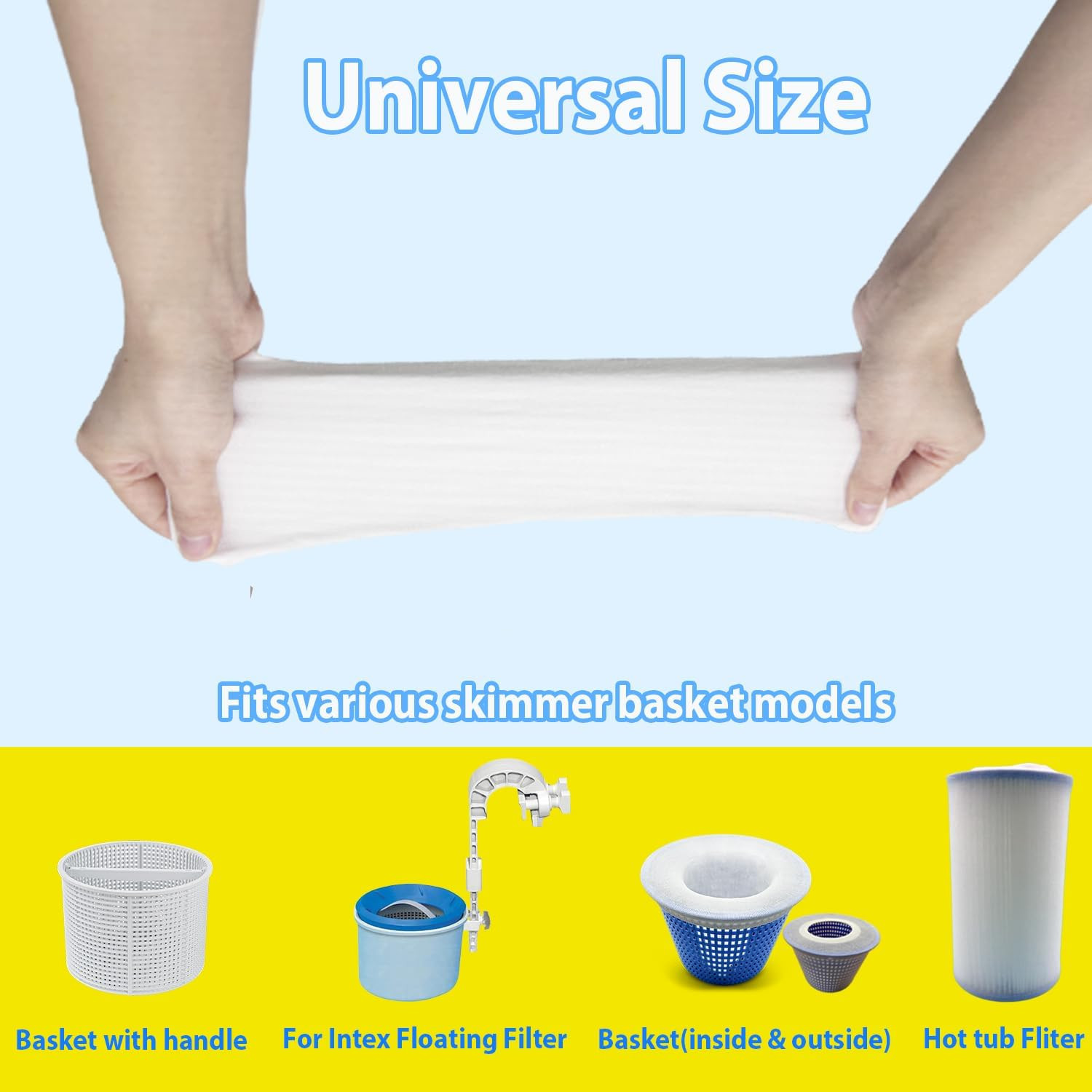 100-Pack Pool Skimmer Socks, Pool Fliter Socks Swimming Pool Skimmer Basket Sock