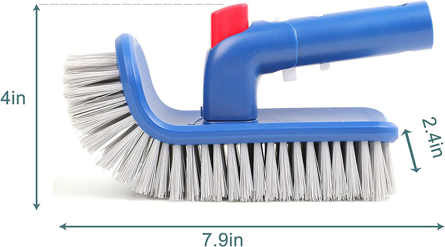 Pool Brush Head for Cleaning Walls,Steps & Corners,Rotatable Hand Scrub Brushes,