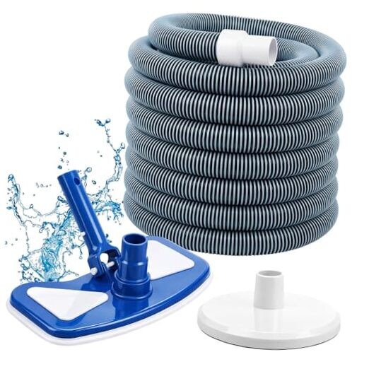3 Pcs Pool Cleaning Kit 11.8&Prime; Vacuum Head with Flexible Butterfly Vacuum