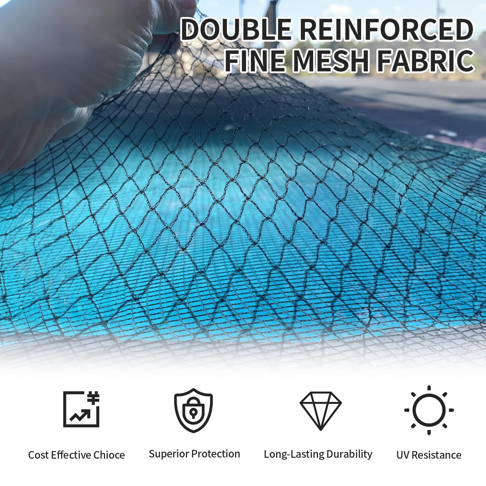 21 Feet Round Pool Leaf Net Cover – Pool Net Cover with 12 Pcs Swimming Pool …