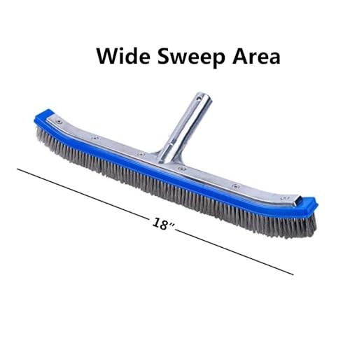 Swimming Pool Brush for Cleaning Pool Walls,Tiles & Floors,Heavy Duty Silver