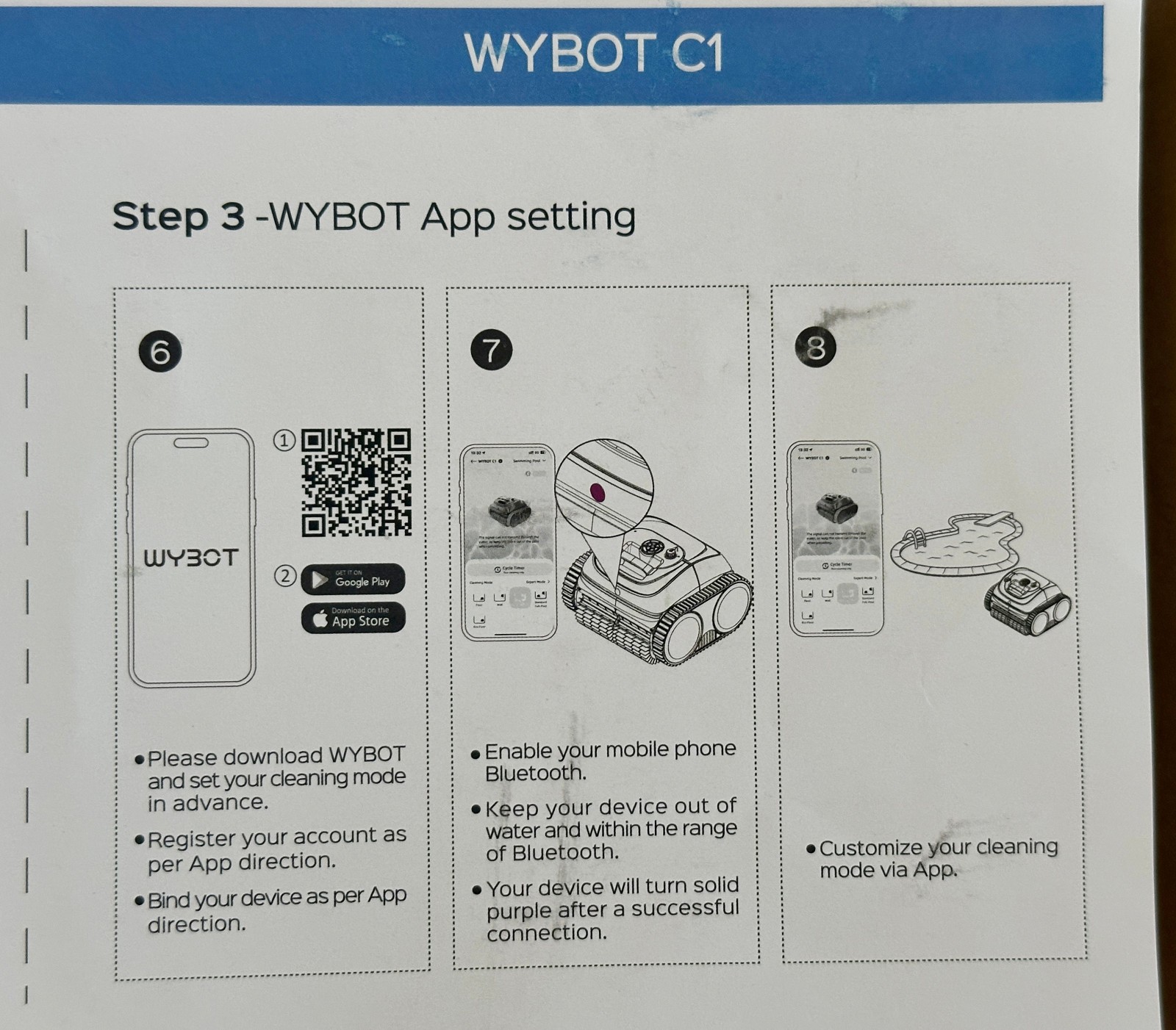 WYBOT C1 Robotic Pool Vacuum for Inground Pools *OPEN BOX – NEW* 150 min Runtime
