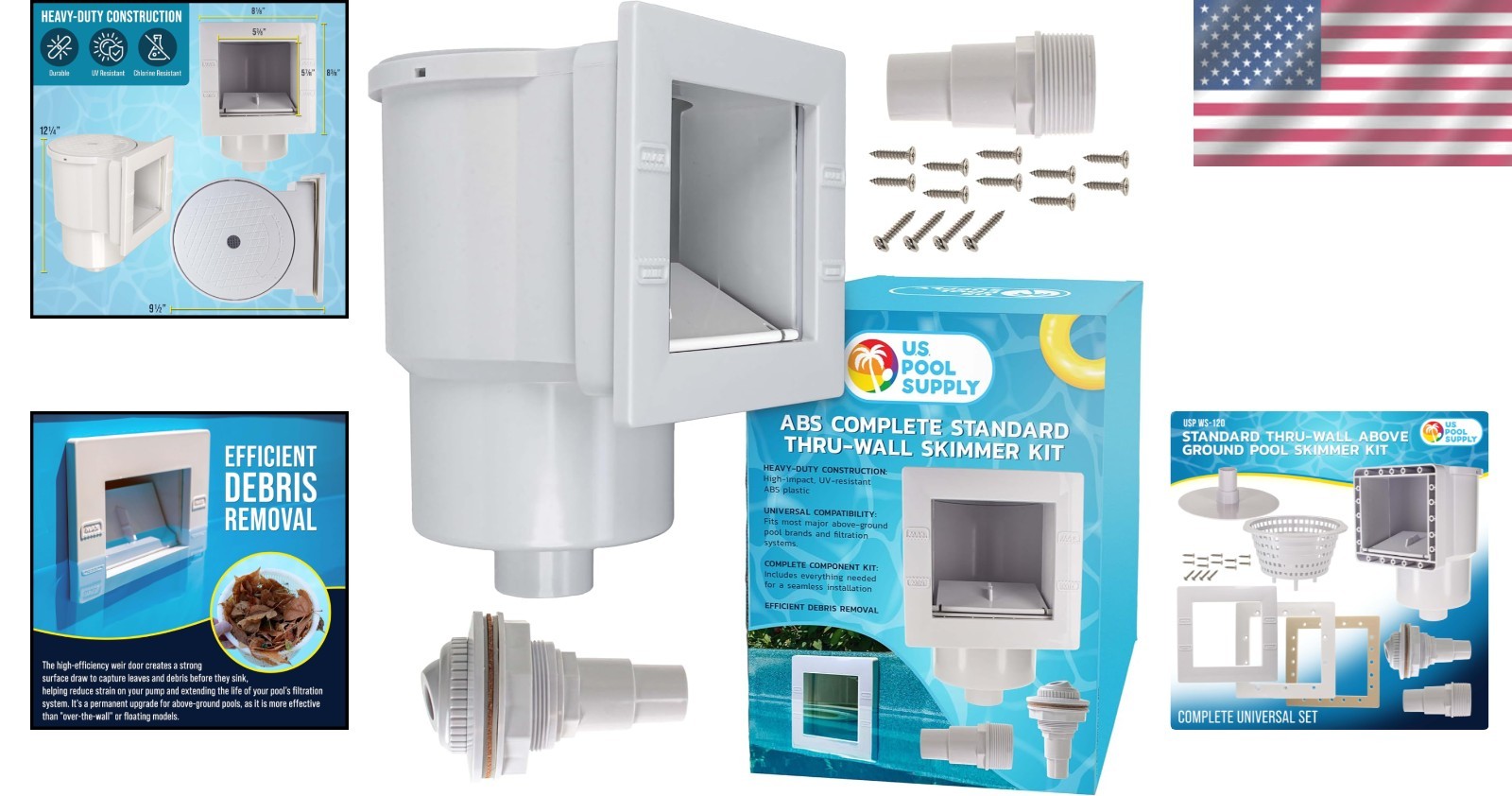 Pool Skimmer Kit – Universal Set, ABS Construction