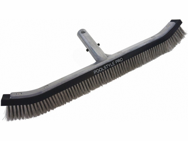 18&Prime; SS BRISTLE PRO SERIES ALUM ALGAE BRUSH {PS964} (POOLSTYLE – K204CB/SS/SCP)