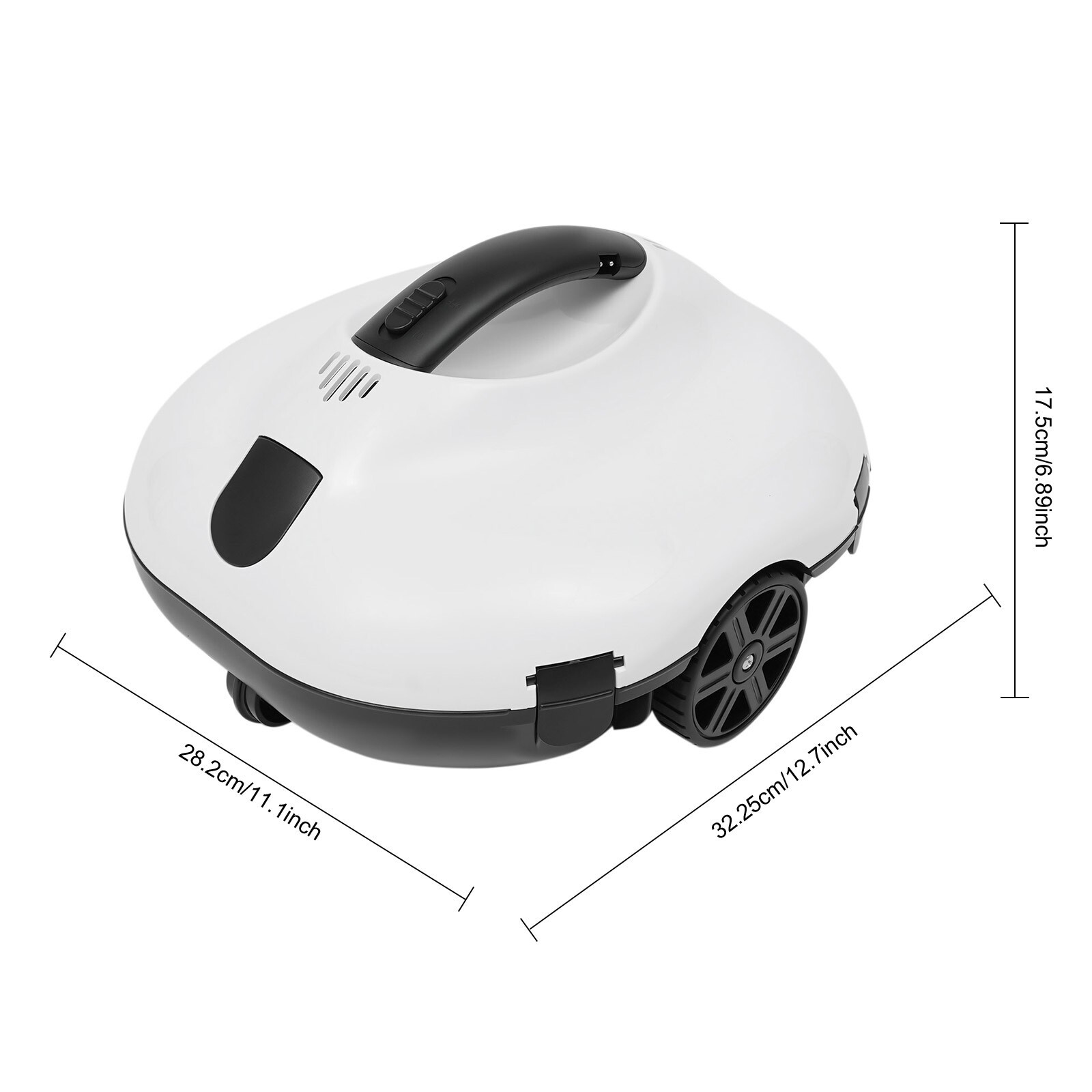 Robotic Pool Cleaner Dual Suction 178μm Filter 25.2W IPX8 White & Black