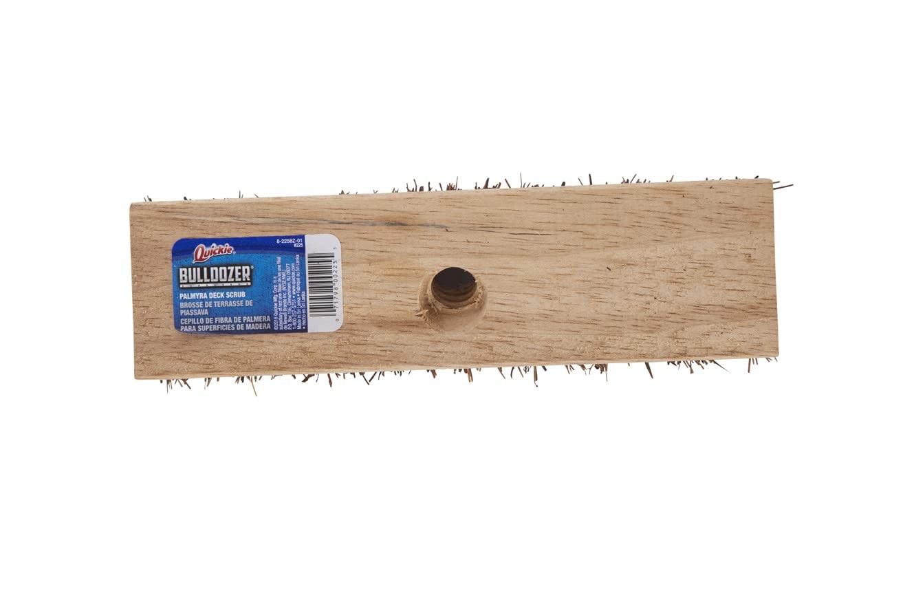 Heavy Duty Scrub Brush 9&Prime; Coarse Fibers for Deck, Garage, Pool & Grout Cleaning
