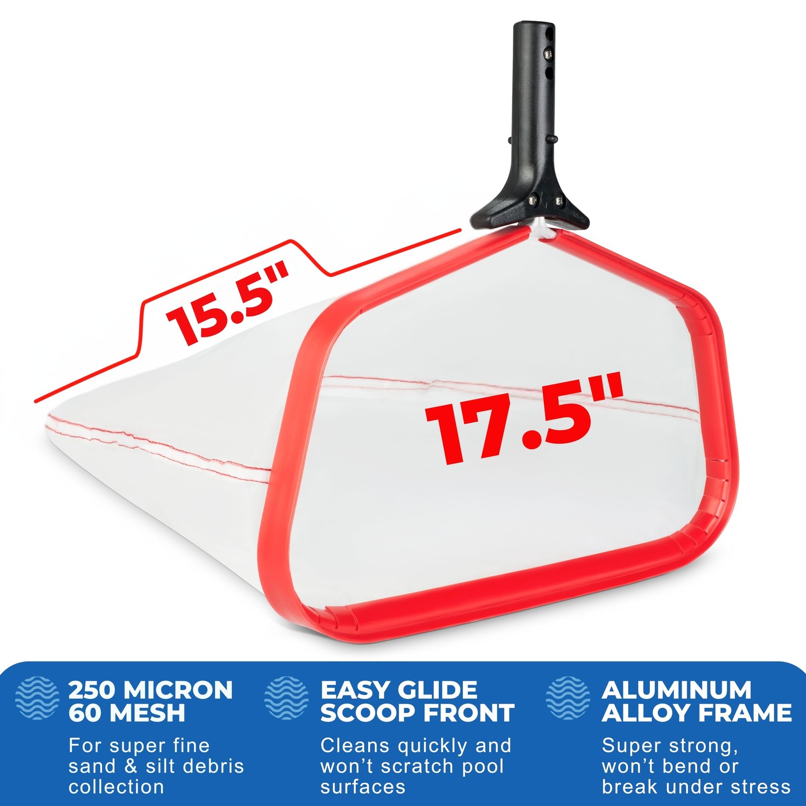ProTuff 17&Prime; Silt Net Pool Skimmer – 2 Year Unconditional Free Replacement