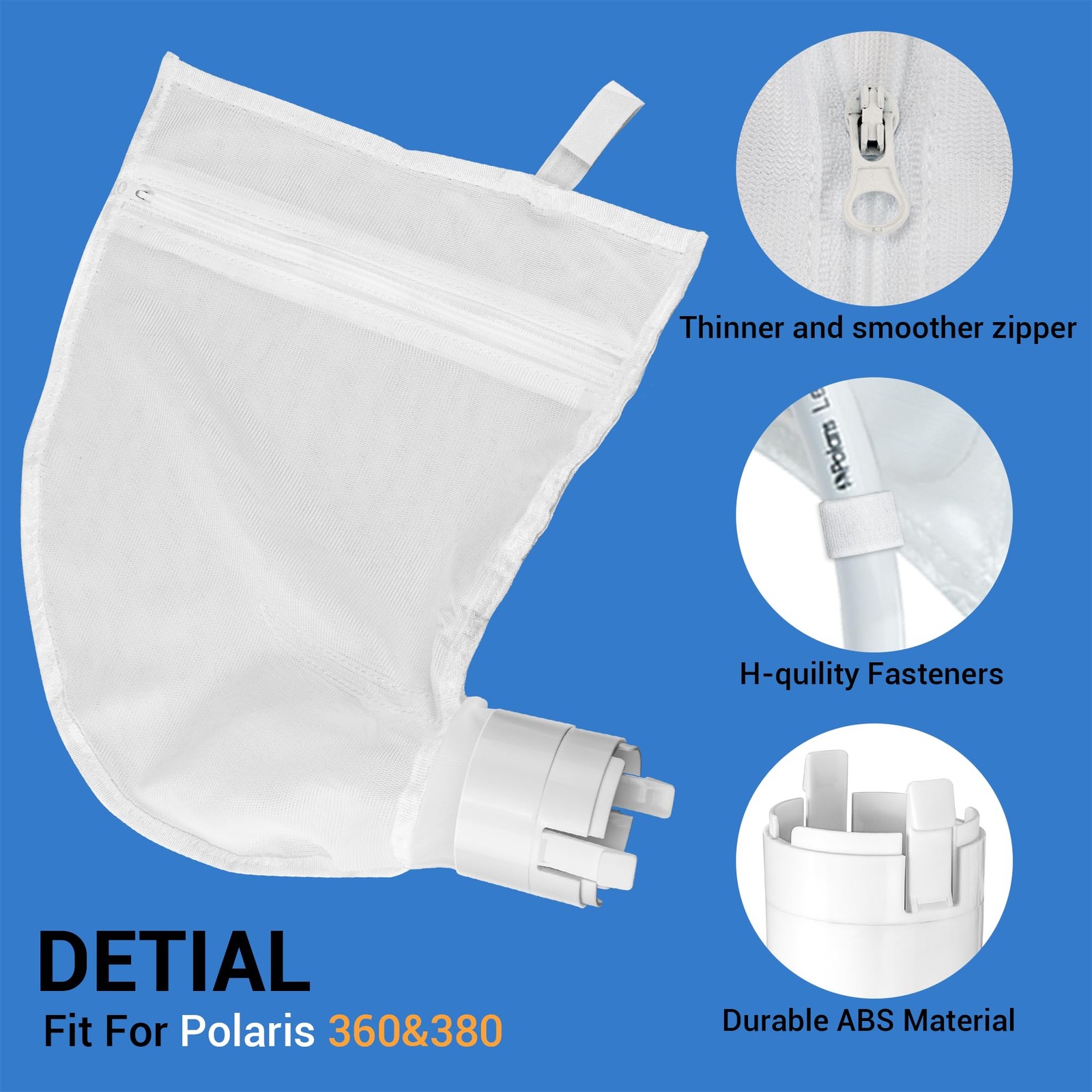 2 Pack 360 380 for Polaris Bags All Purpose Filter Bag for Polaris Replacemen…
