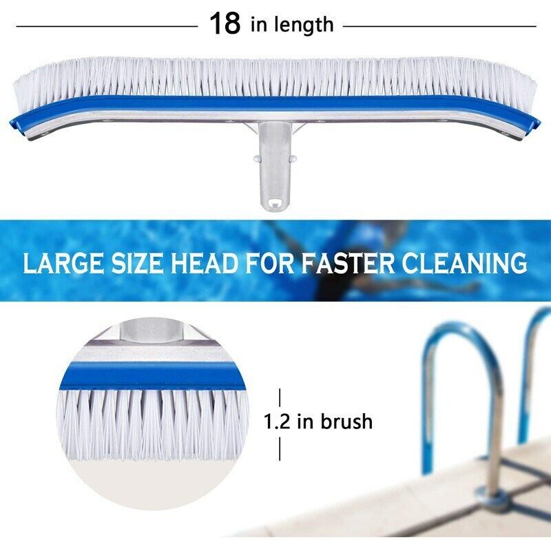 US (3 Styles) Aluminium Swimming Pool Cleaning Brush Head Heavy Duty Wall Floor