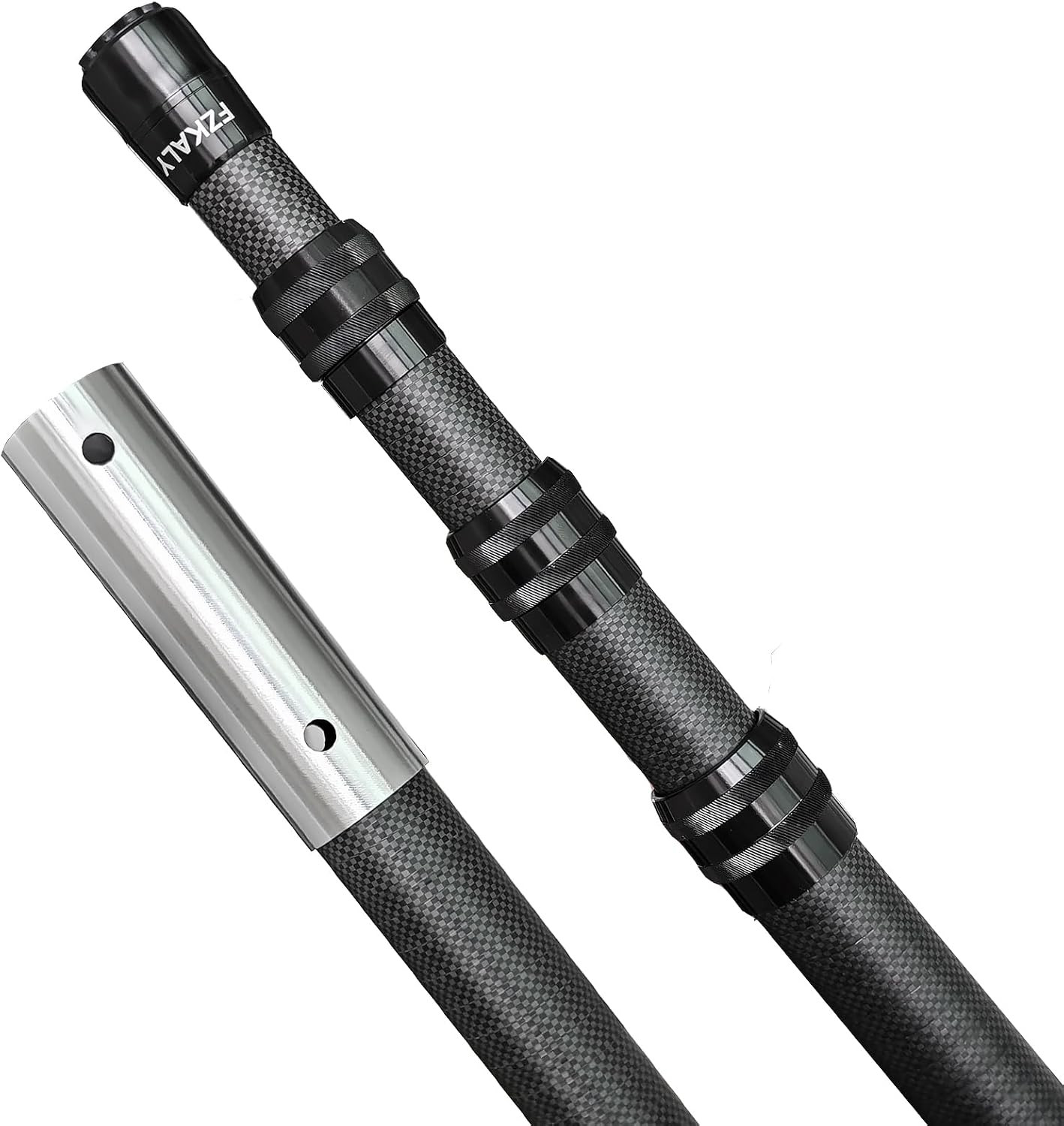 Carbon Fiber Pool Pole, Professional 15 FT Telescoping Swimming Pool Cleaning Po