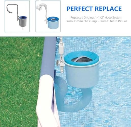 1-1/2&Prime; x 3ft Replacement Pool Hose for Summer Waves – 1-1/2&Prime; – 2-Pack
