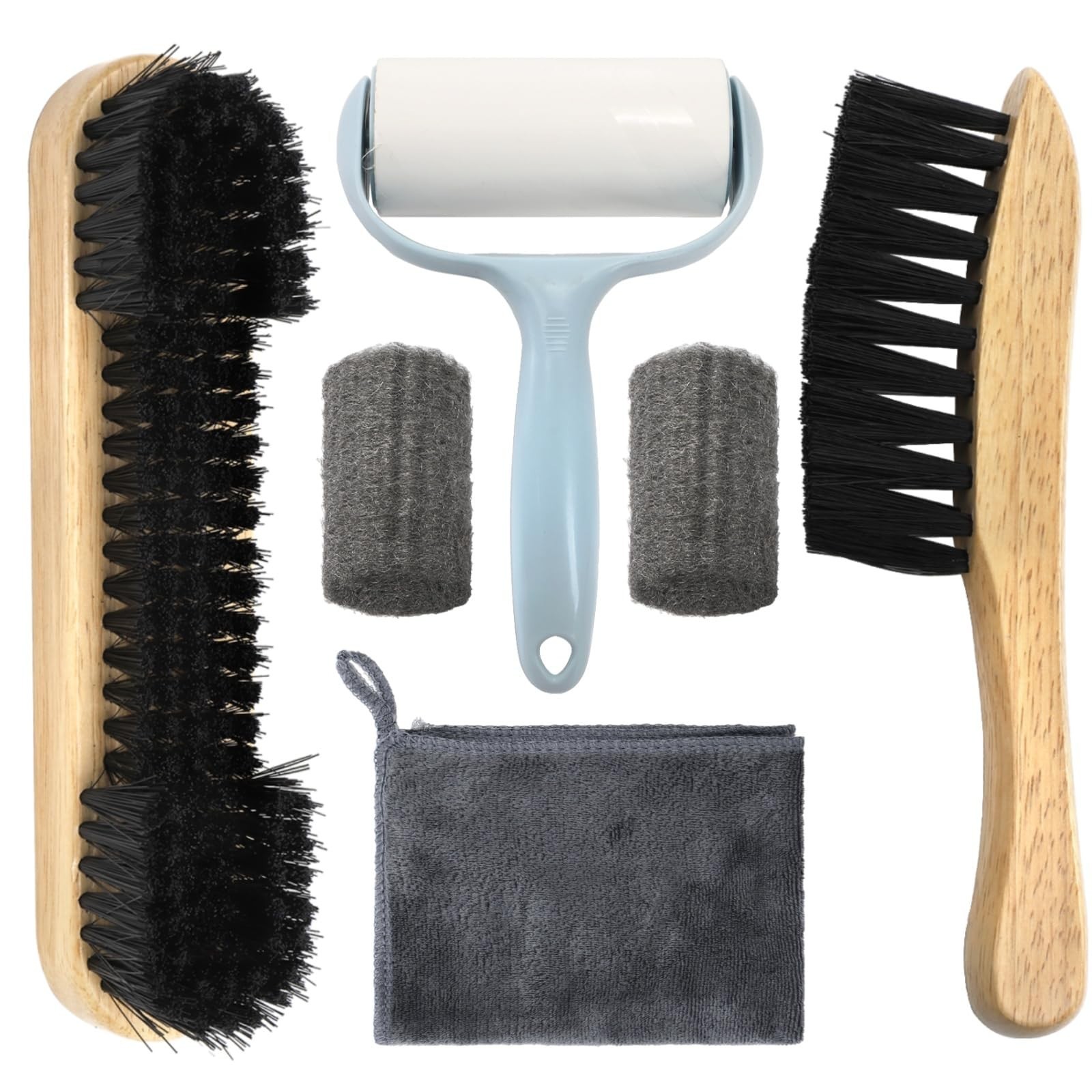 6-Piece Pool Table Brush Set, Billiard Felt Cleaner Kit, Wooden Brushes & Access