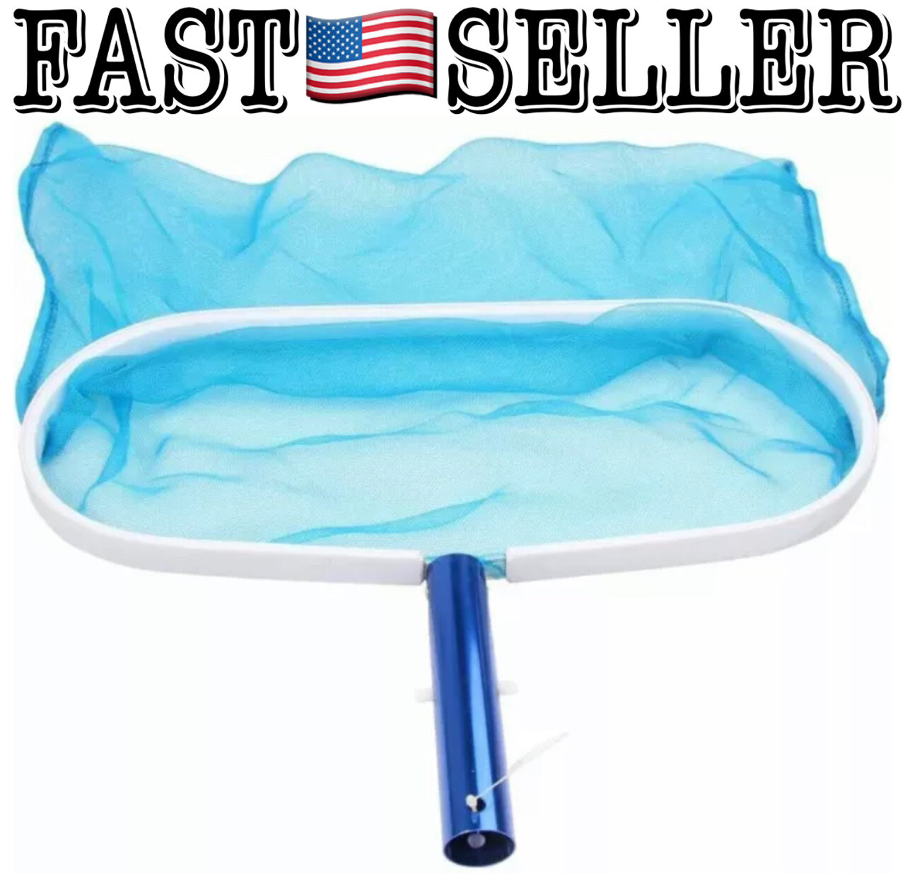 Sun Cling Heavy Duty Deep-Bag Swimming Pool Leaf Rake Net With Clip Handle
