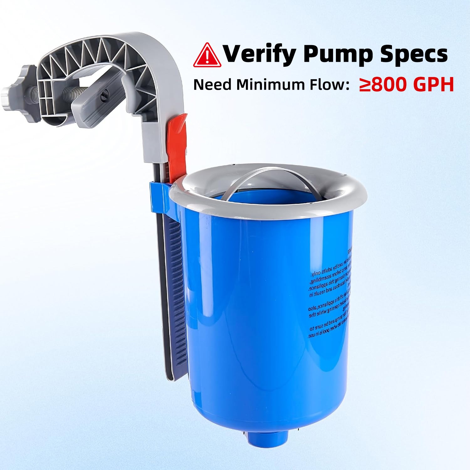 Above Ground Pool Skimmer – Wall Mount Adjustable Floating Debris Collector | US