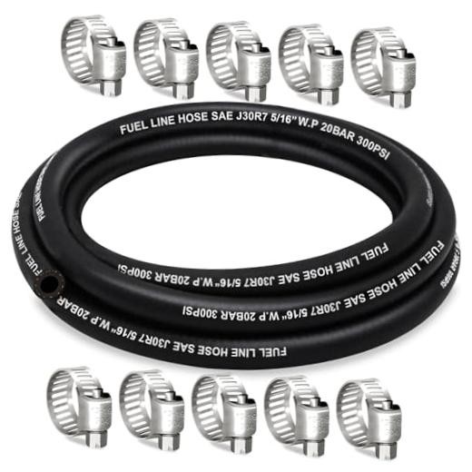 Fuel Line 5/16 Inch ID, Fuel Hose 10FT, J30R7 Fuel Line Hose NBR with 10