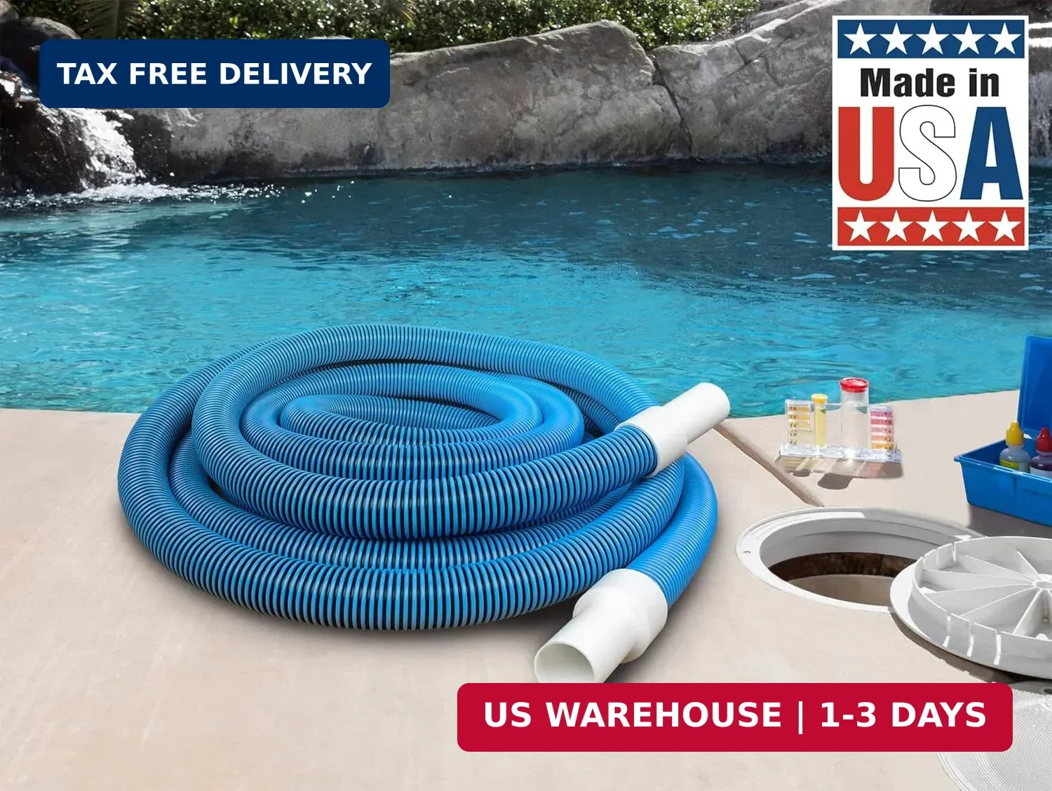 Poolmaster Manual Pool Vacuum Hose, 35 Ft x 1-1/2&Prime; for Inground & Above Ground P