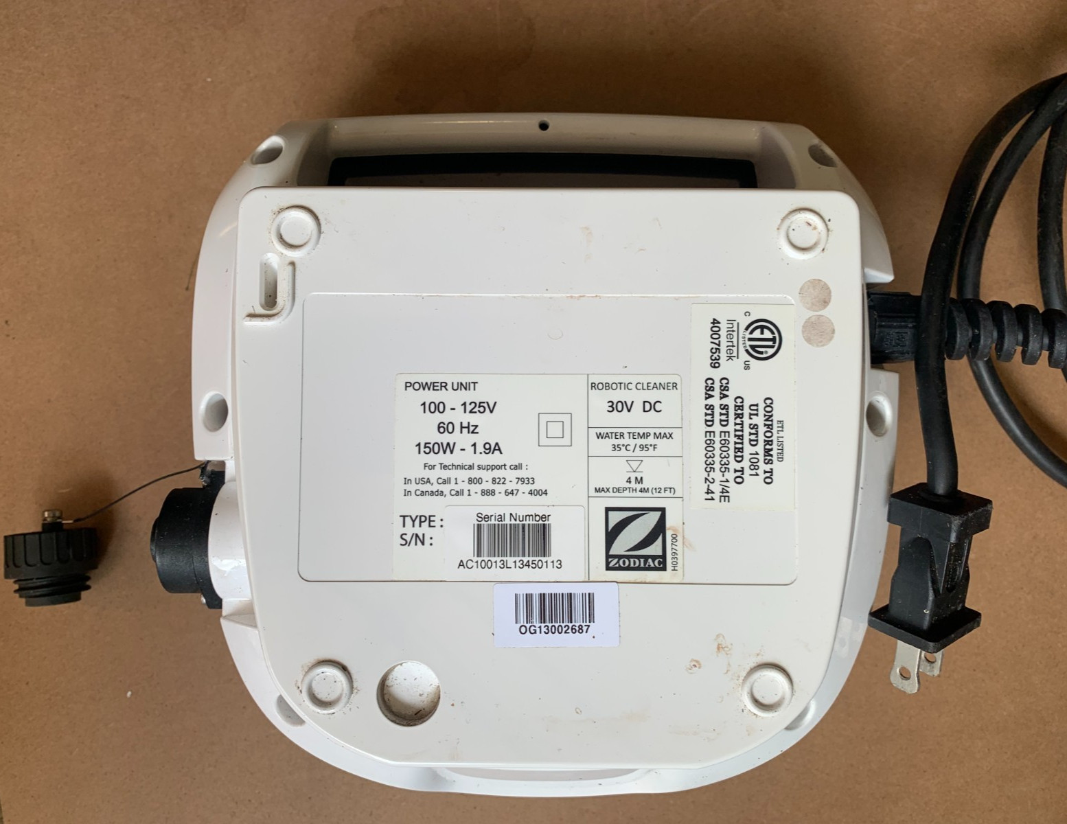 USED ZODIAC POLARIS CONTROL UNIT FITS 9450/9400 SPORT POOL CLEANERS TESTED