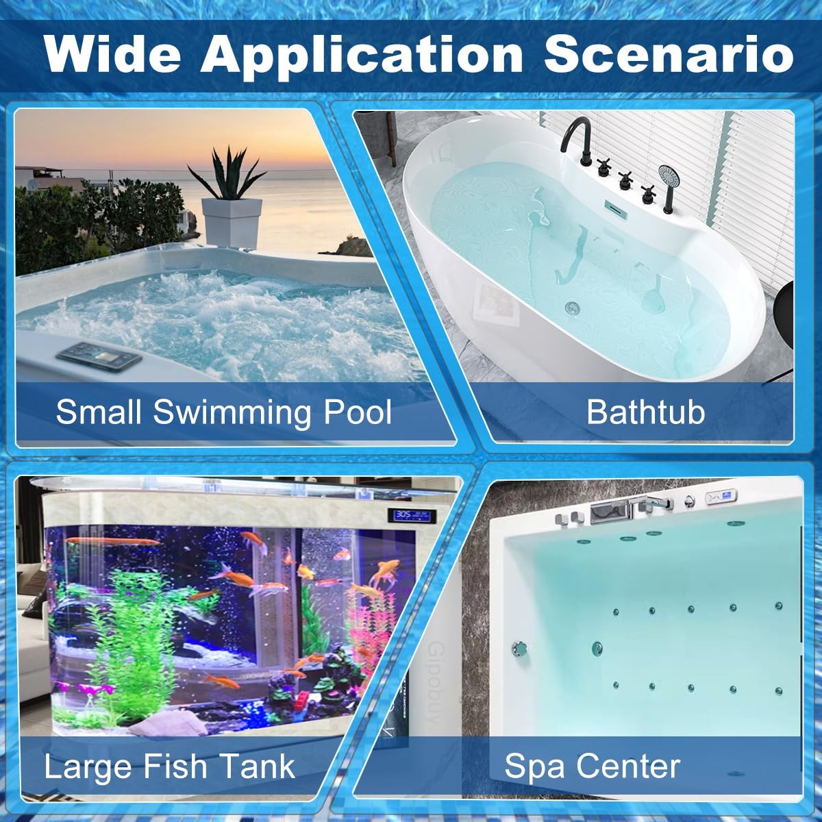 Hot Tub Vacuum Spa Vac, 10FT Manual Spa Vacuum Wand Cleaner Cordless Pool Cle…