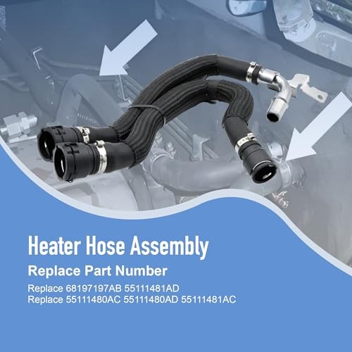 HVAC Heater Hose Kit Fit for Dodge Dart 4 Cyl 2.0L 2.4L 2013-2016, HVAC Heater