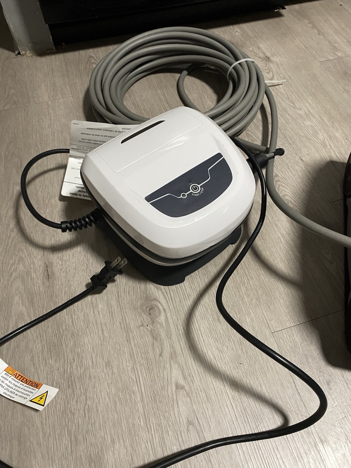 Polaris Robotic Pool Cleaner Blue Gray Plastic with Power Supply and Cable