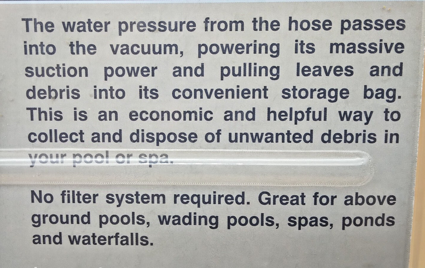 Aqua EZ Underwater Vacuum Cleaner W/Aluminum Pole UV189 Includes Vacuum Handle