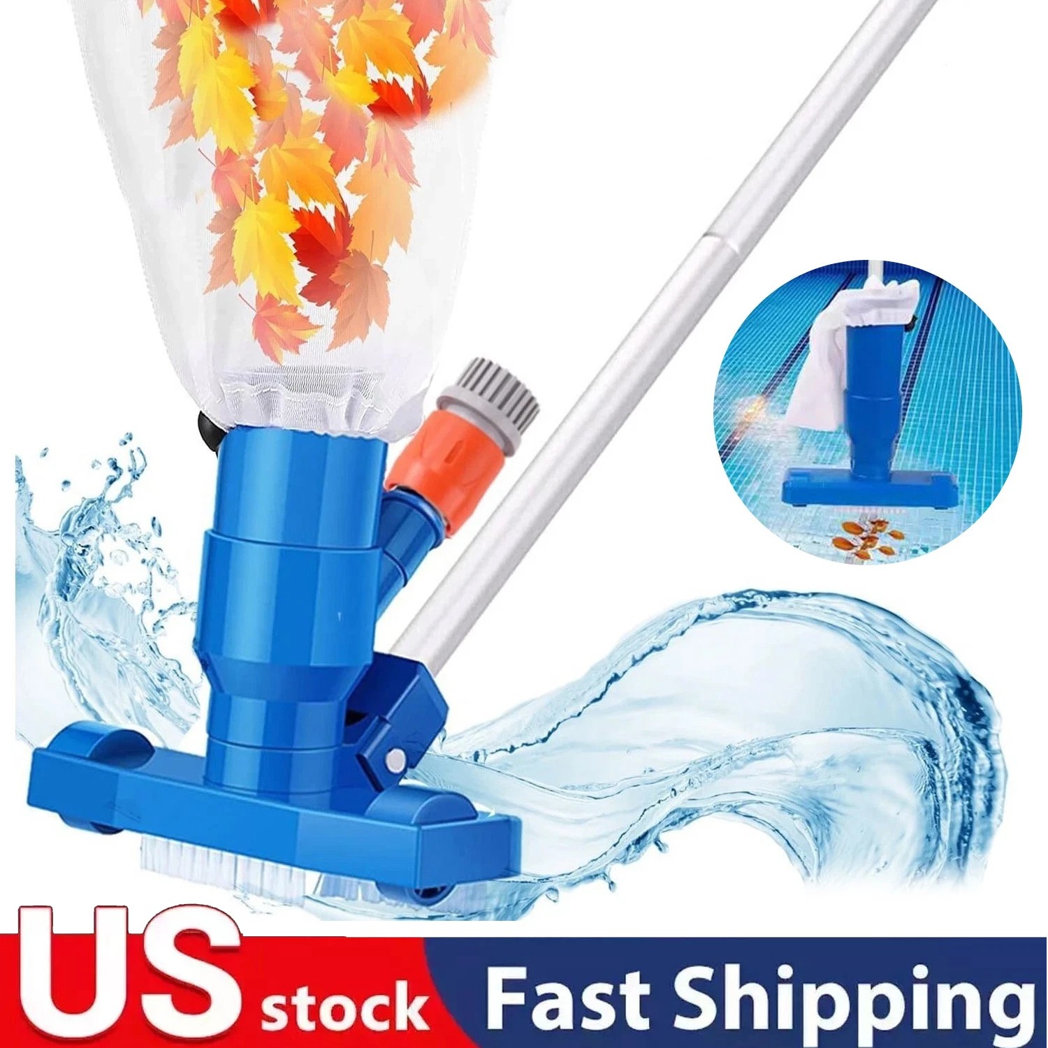 Pool Vacuum Handheld Spa Suction Underwater Cleaner for Above Ground Pools