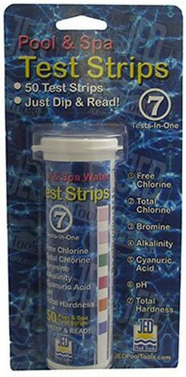 JED 00-IT492 7-Factor Water Test Strips for Swimming Pool & Spa, 50 Count