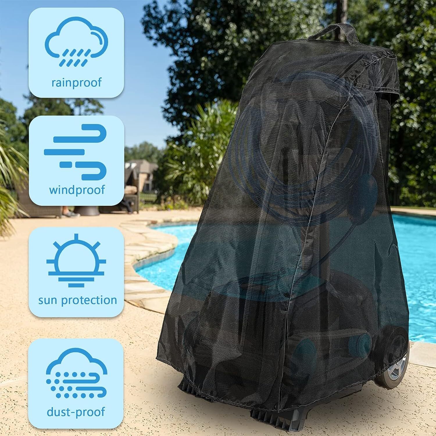 Swimming Pool Cleaner Premium Caddy Cover for Dolphin Caddy 9991795-R1