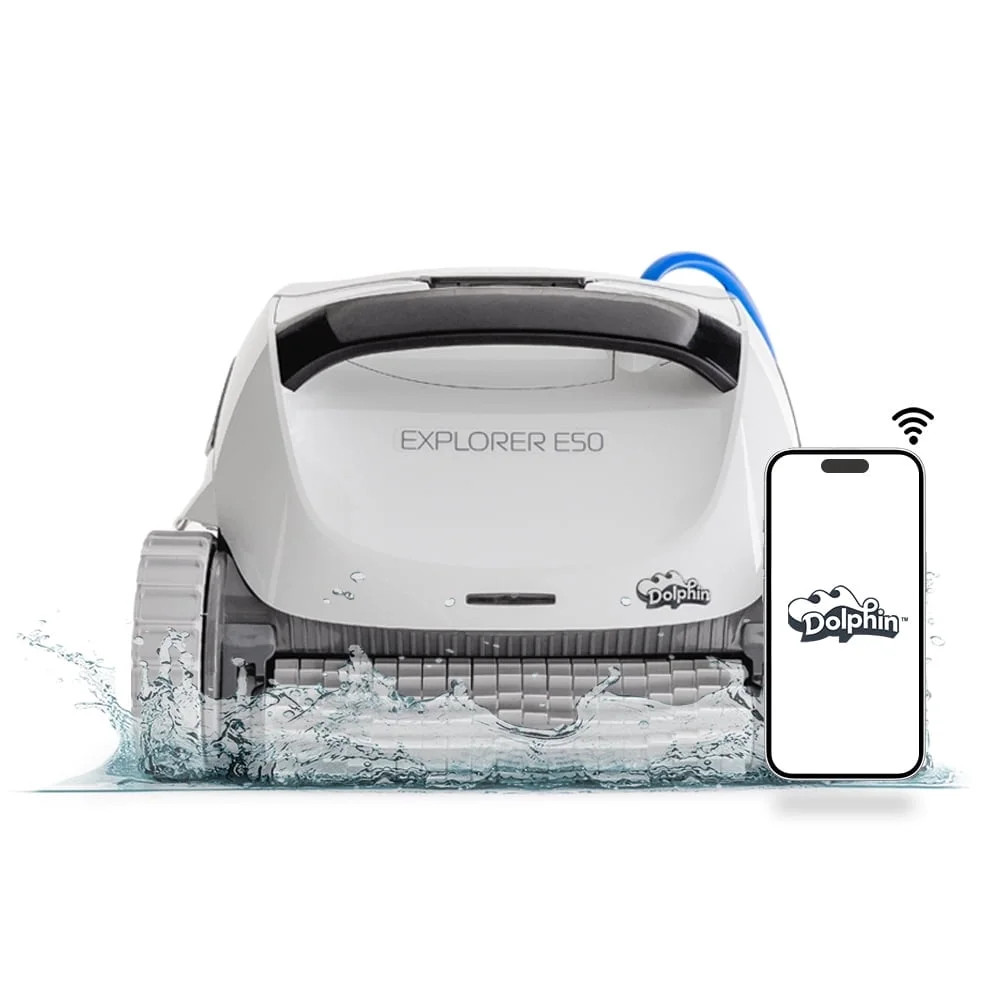 (2024 Model) Explorer E50 Wi-Fi Robotic Pool Vacuum Cleaner Pools up to 50 FT –