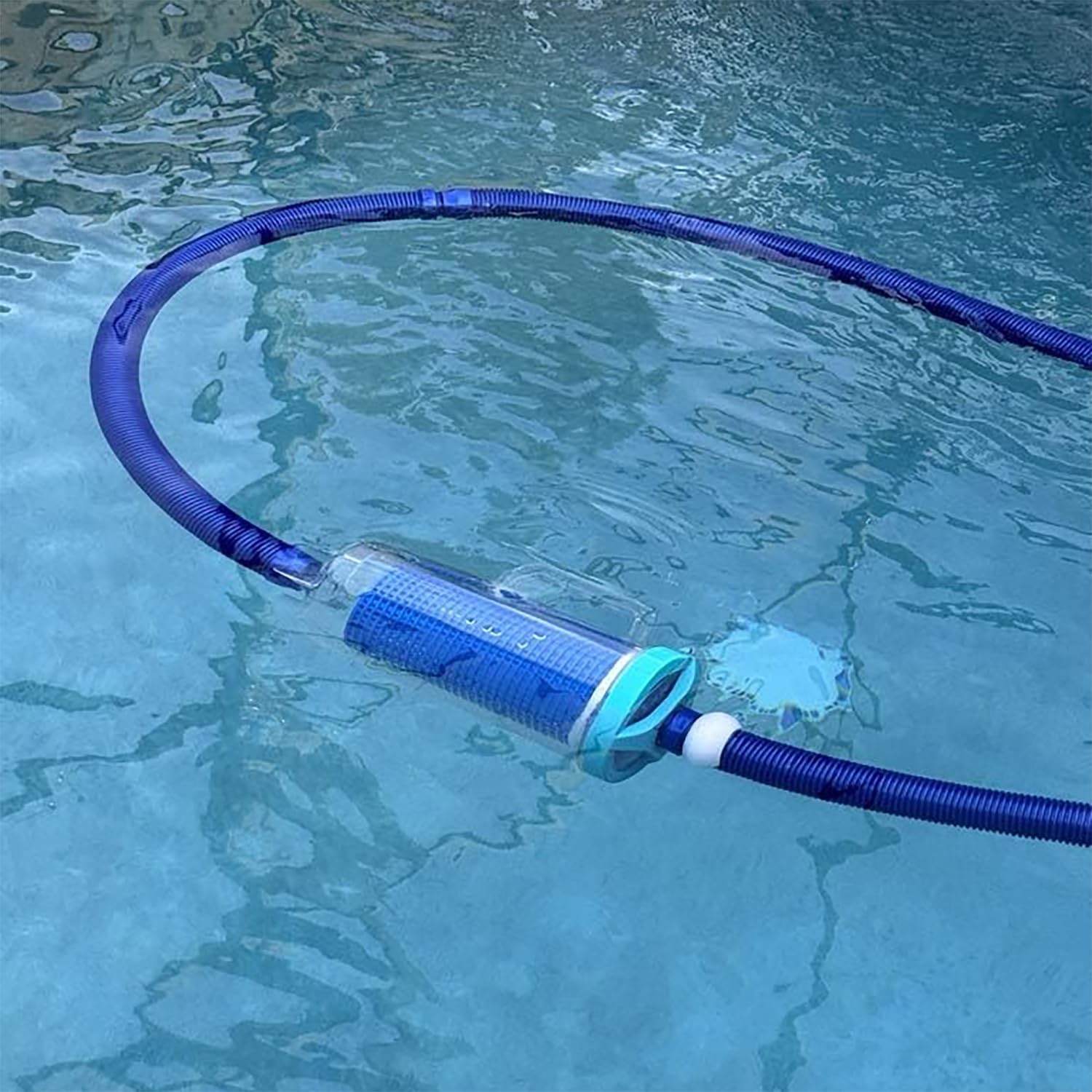 Large Inline Pool Leaf Catcher Canister for Vacuum with 6 Skimmer Socks