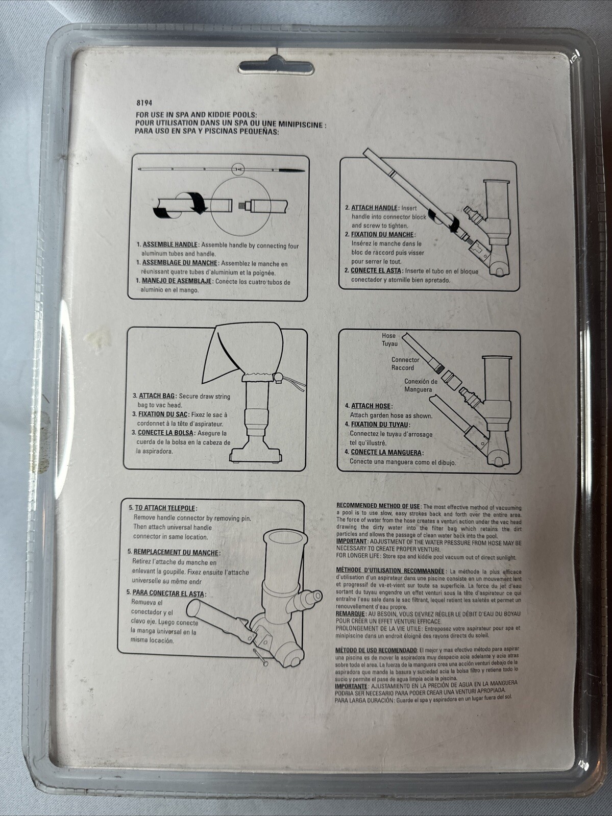 Dirt Devil Venturi Vacuum Kit for Pool and Spa – New Sealed