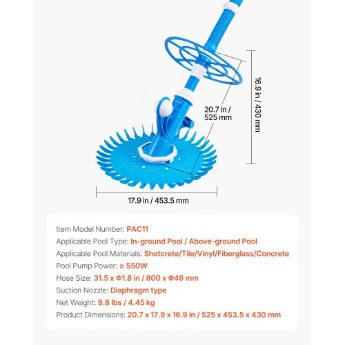Suction Pool Cleaner, Automatic Pool Vacuum Cleaner, Suction Side Automatic Pool
