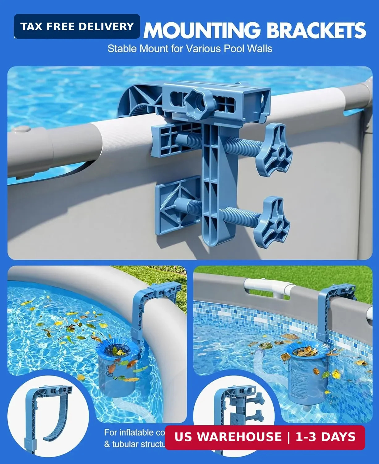 KIrSwp 2026 Above Ground Pool Skimmer with 3 Skimmer Socks | Wall Mount Surface