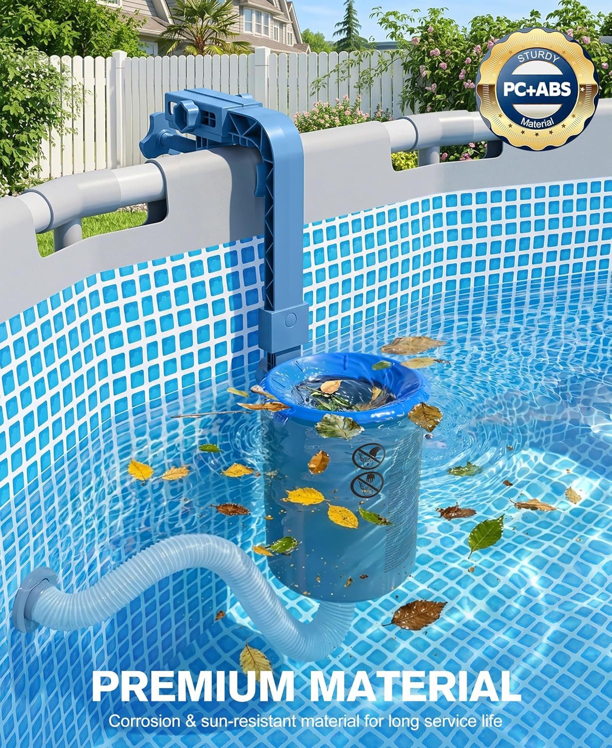 Kirswp 2026 above Ground Pool Skimmer with 3 Skimmer Socks | Wall Mount Surface
