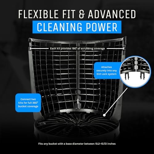 Dirt Lock Scrub Wall 180/360 – Washboard Attachment for Dirt Lock – Black