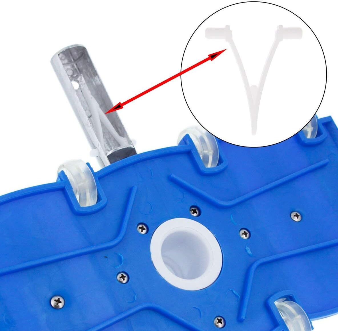 Butterfly V Clips For Pool Accessories Skimmers Brushes Vacuum Heads Pack Of 6