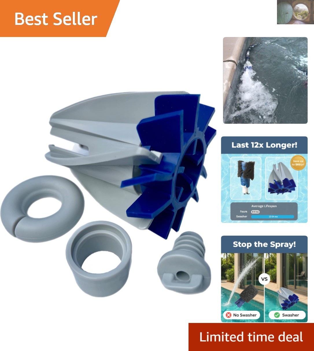 Upgrade Your Pool Cleaner – Polaris 180-480 Tail Foam Replacement with Scrub Pad