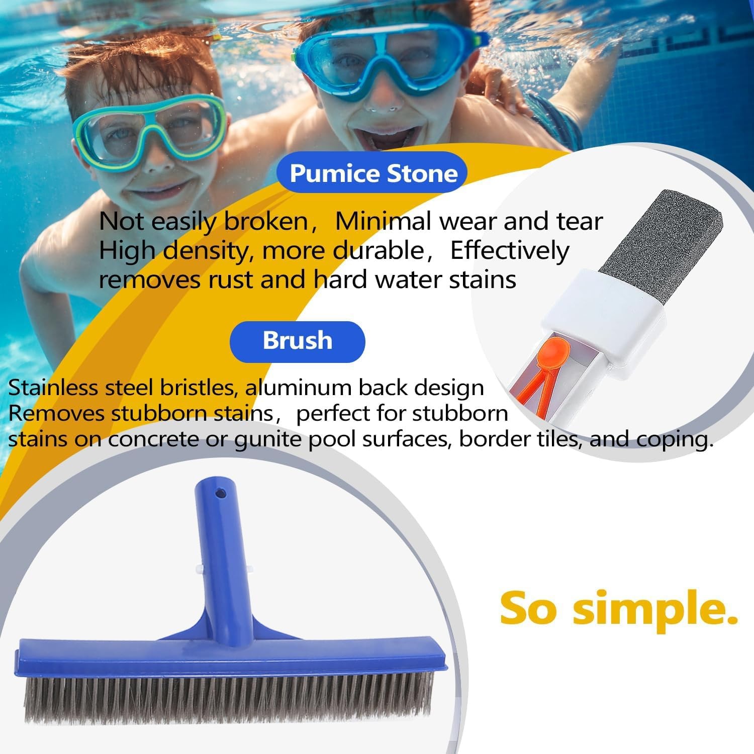 NEOHATION Pool Pumice Stone Brush Set