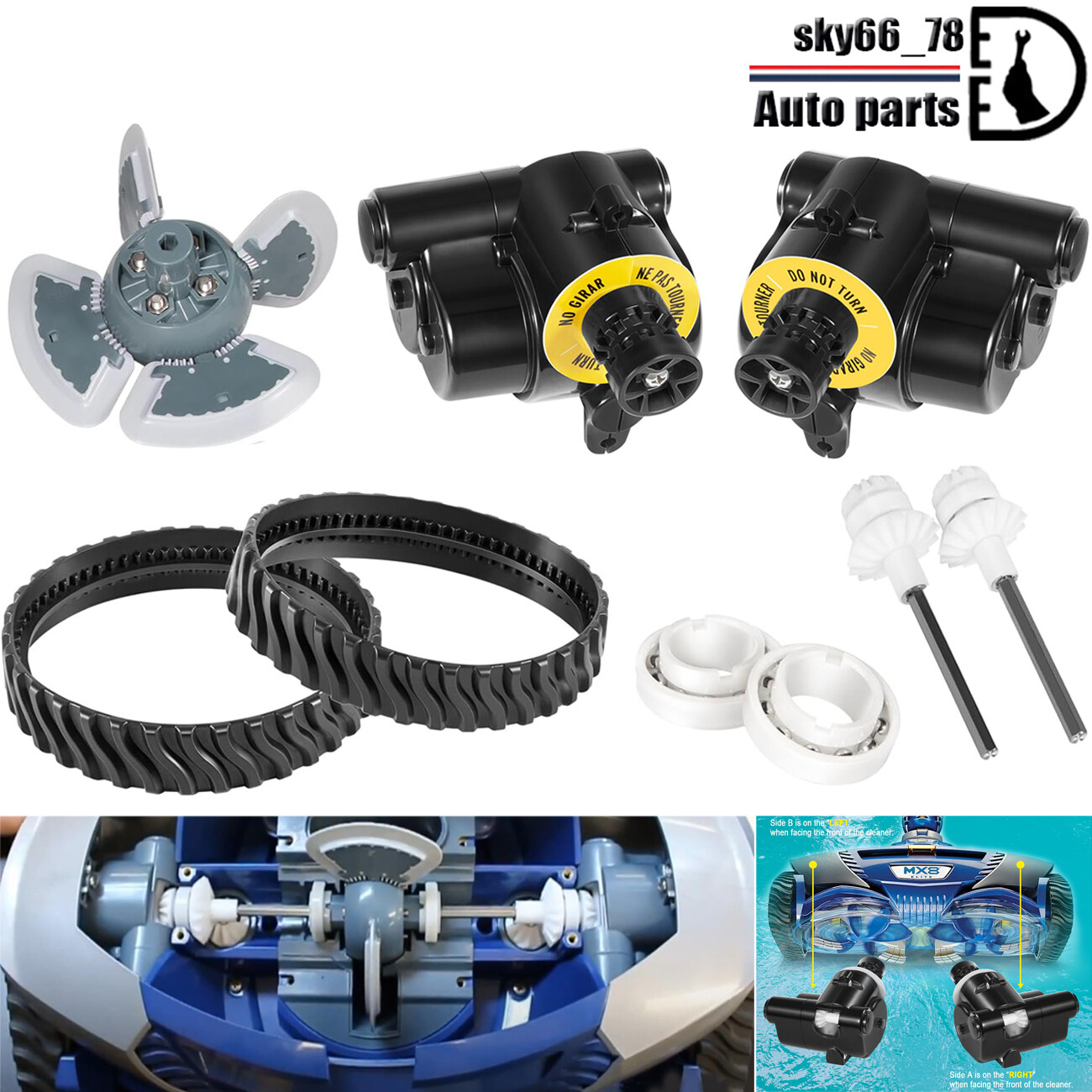for Zodiac Baracuda MX8/MX8 Elite Pool Cleaners Tune Up Rebuild Kit R0796200