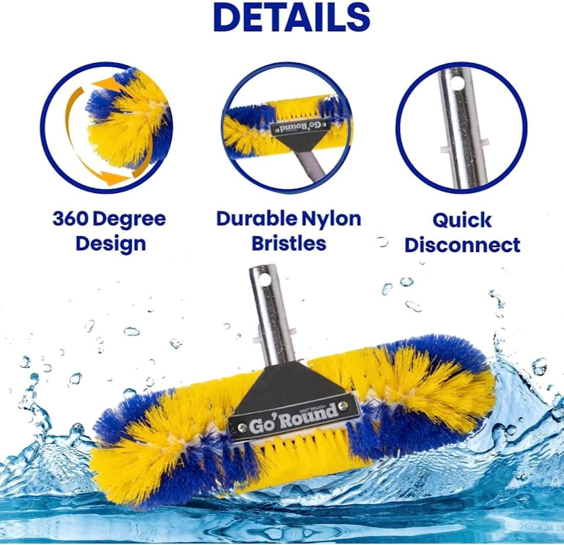 Goround 360 Pro Pool Brush 12 Inches