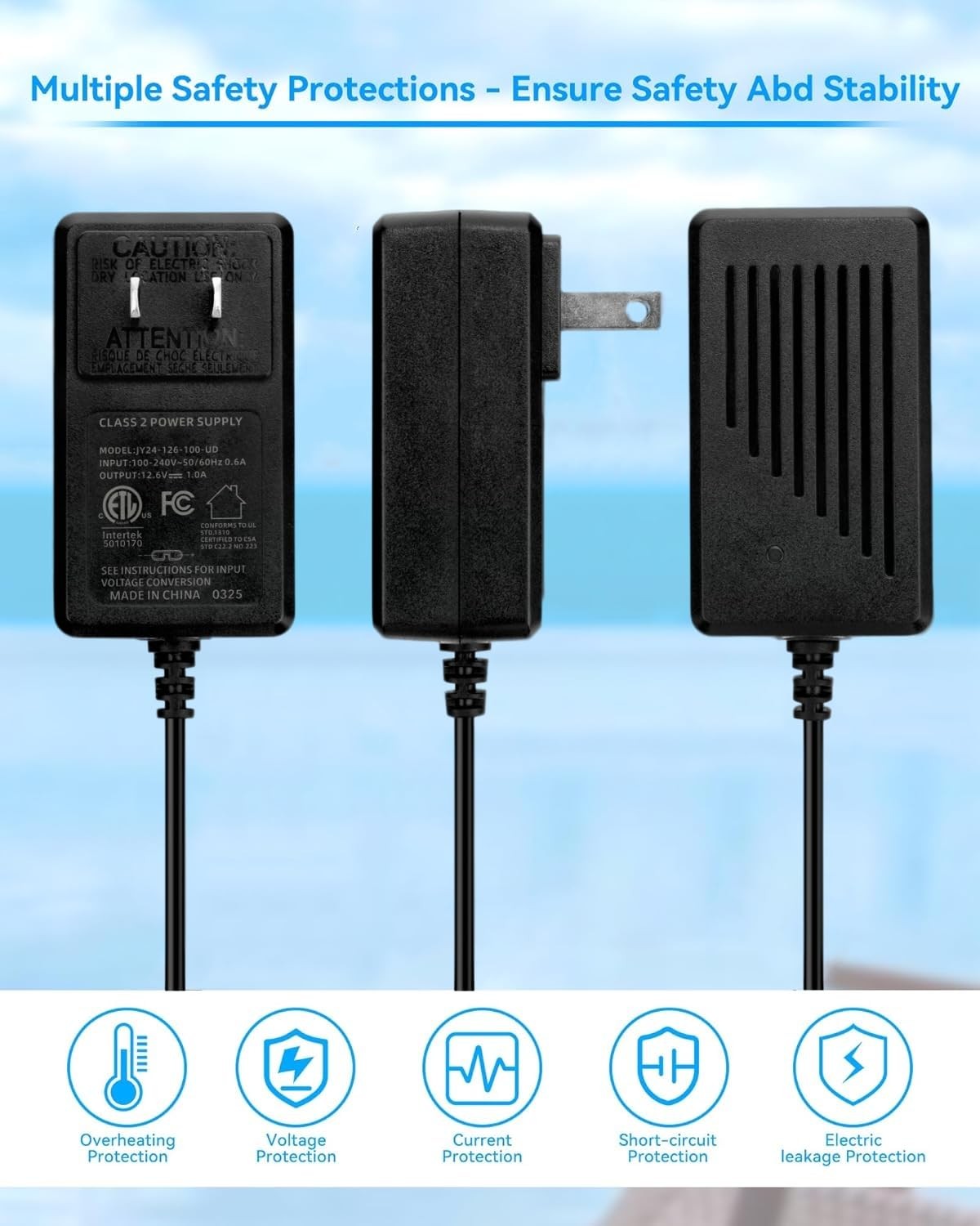 2 Prong 12.6V Charger for Grennix Cordless Pool Vacuum Cleaner Compatible wit…