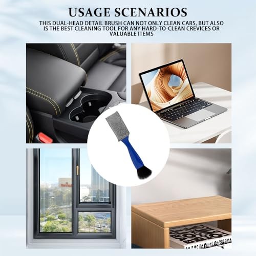 Universal 2 in 1 Duster for Car Clean, Car Vent Cleaner, Double Head Blue